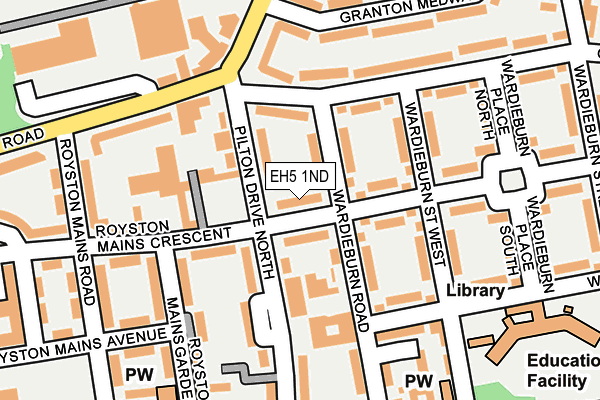 EH5 1ND map - OS OpenMap – Local (Ordnance Survey)