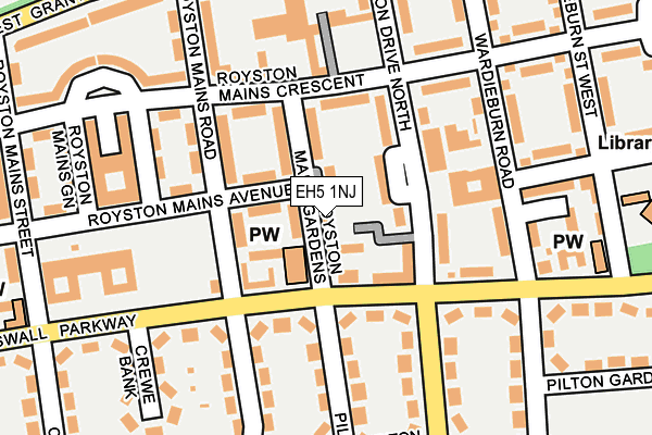 EH5 1NJ map - OS OpenMap – Local (Ordnance Survey)