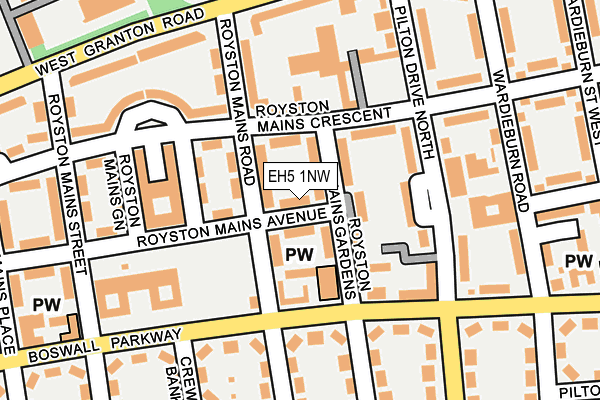 EH5 1NW map - OS OpenMap – Local (Ordnance Survey)