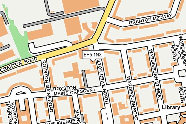 EH5 1NX map - OS OpenMap – Local (Ordnance Survey)