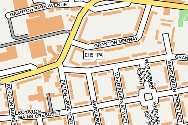 EH5 1PA map - OS OpenMap – Local (Ordnance Survey)