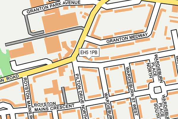 EH5 1PB map - OS OpenMap – Local (Ordnance Survey)