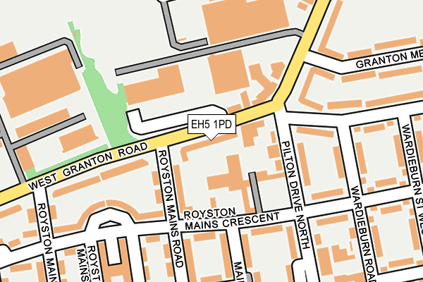 EH5 1PD map - OS OpenMap – Local (Ordnance Survey)