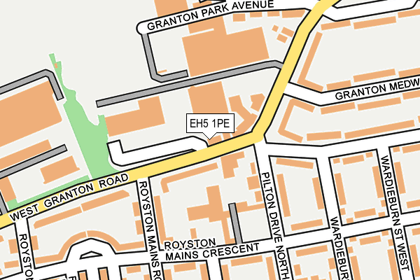 EH5 1PE map - OS OpenMap – Local (Ordnance Survey)