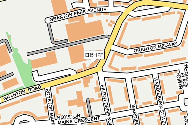 EH5 1PF map - OS OpenMap – Local (Ordnance Survey)