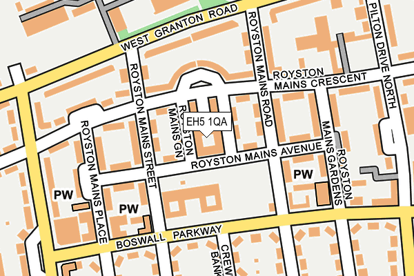 EH5 1QA map - OS OpenMap – Local (Ordnance Survey)