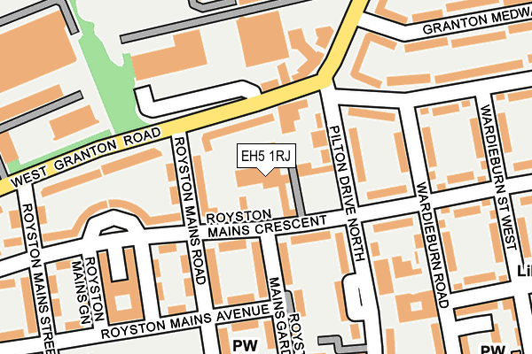 EH5 1RJ map - OS OpenMap – Local (Ordnance Survey)