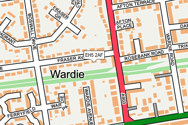 EH5 2AF map - OS OpenMap – Local (Ordnance Survey)