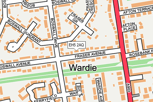 EH5 2AQ map - OS OpenMap – Local (Ordnance Survey)