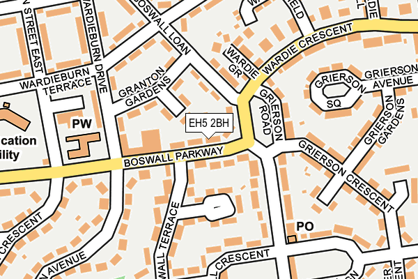 EH5 2BH map - OS OpenMap – Local (Ordnance Survey)