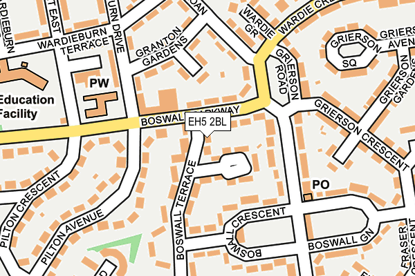 EH5 2BL map - OS OpenMap – Local (Ordnance Survey)