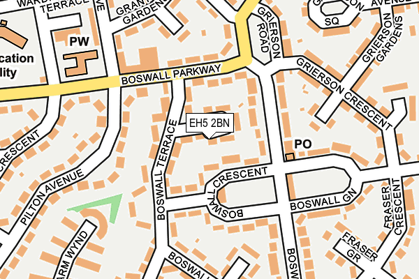 EH5 2BN map - OS OpenMap – Local (Ordnance Survey)