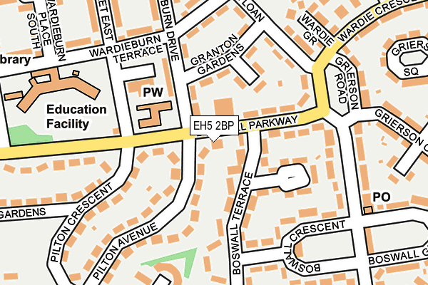 EH5 2BP map - OS OpenMap – Local (Ordnance Survey)