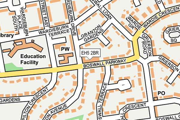 EH5 2BR map - OS OpenMap – Local (Ordnance Survey)