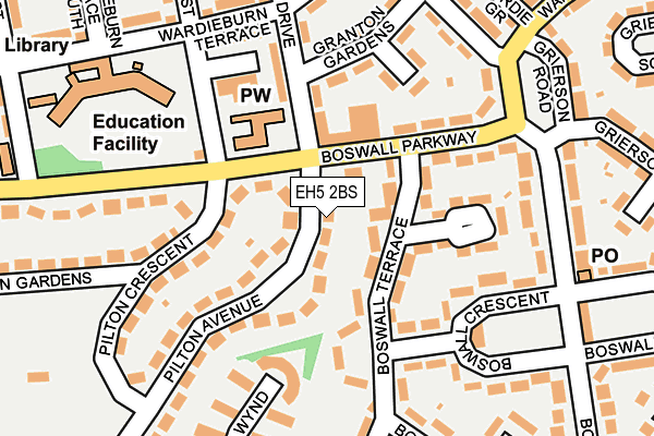 EH5 2BS map - OS OpenMap – Local (Ordnance Survey)