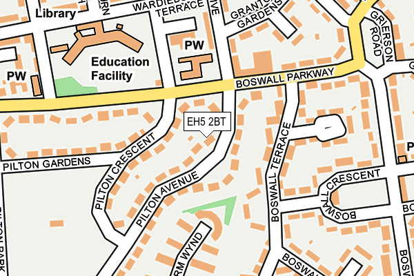 EH5 2BT map - OS OpenMap – Local (Ordnance Survey)