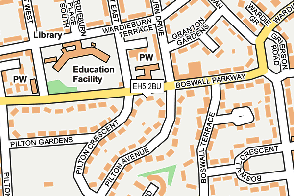 EH5 2BU map - OS OpenMap – Local (Ordnance Survey)