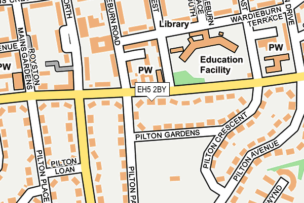 EH5 2BY map - OS OpenMap – Local (Ordnance Survey)