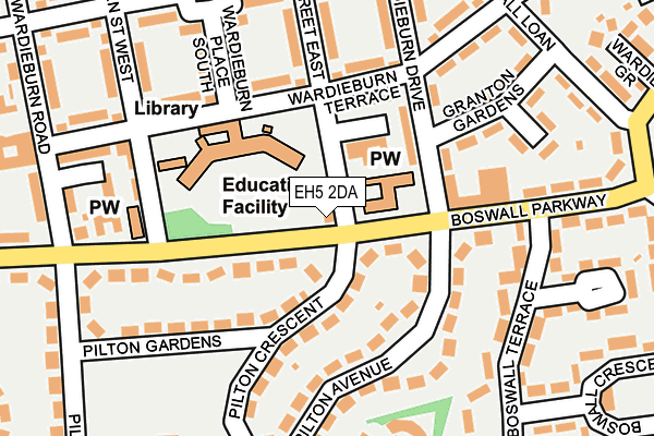 EH5 2DA map - OS OpenMap – Local (Ordnance Survey)