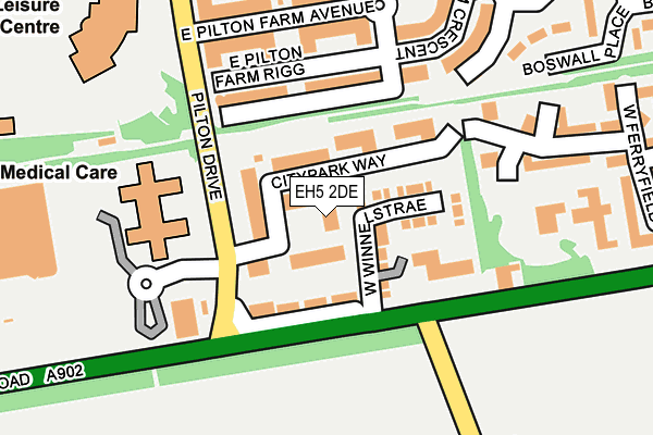 EH5 2DE map - OS OpenMap – Local (Ordnance Survey)