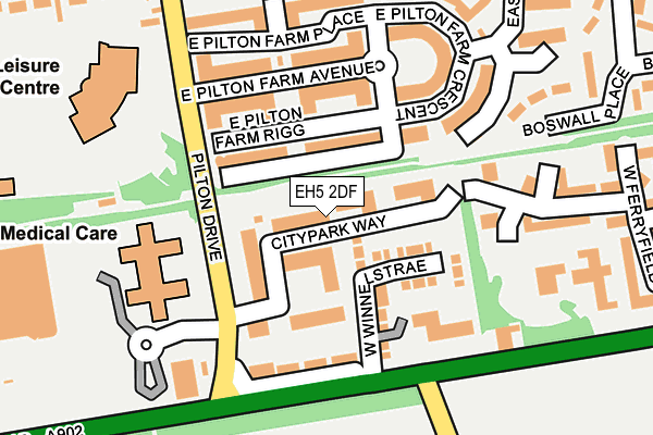 EH5 2DF map - OS OpenMap – Local (Ordnance Survey)