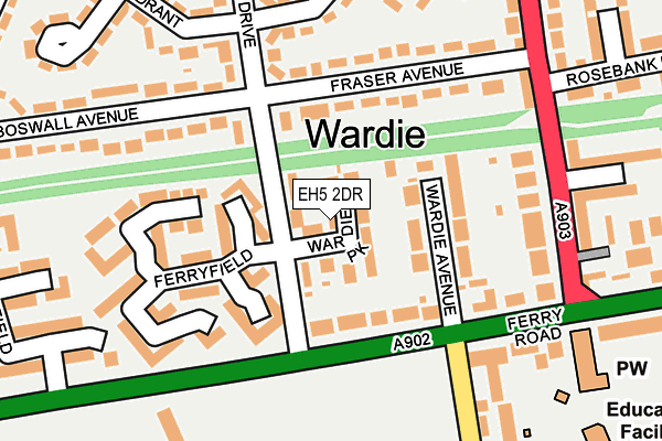 EH5 2DR map - OS OpenMap – Local (Ordnance Survey)