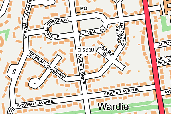 EH5 2DU map - OS OpenMap – Local (Ordnance Survey)