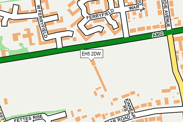 EH5 2DW map - OS OpenMap – Local (Ordnance Survey)