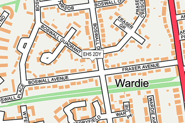 EH5 2DY map - OS OpenMap – Local (Ordnance Survey)