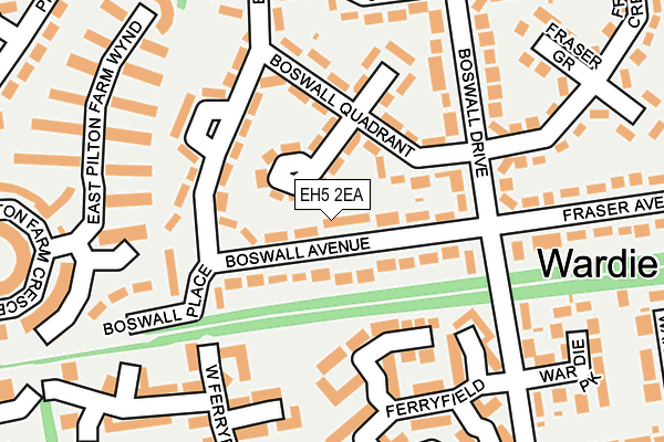 EH5 2EA map - OS OpenMap – Local (Ordnance Survey)