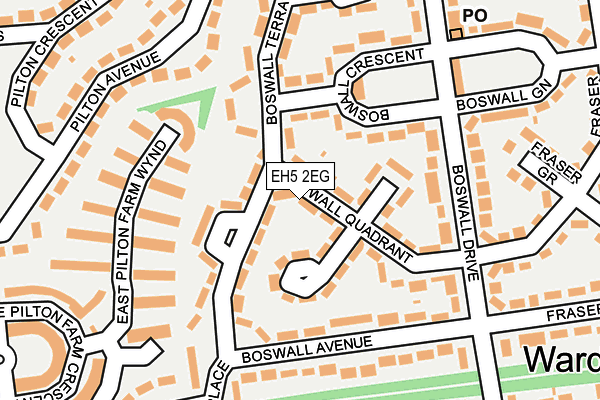 EH5 2EG map - OS OpenMap – Local (Ordnance Survey)