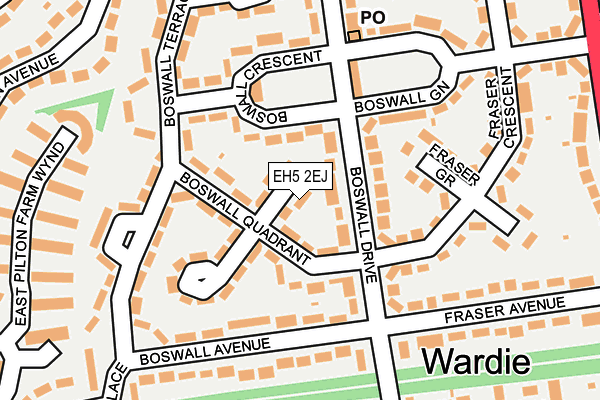 EH5 2EJ map - OS OpenMap – Local (Ordnance Survey)