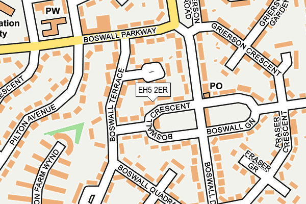 EH5 2ER map - OS OpenMap – Local (Ordnance Survey)