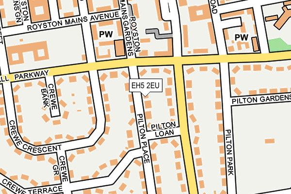 EH5 2EU map - OS OpenMap – Local (Ordnance Survey)