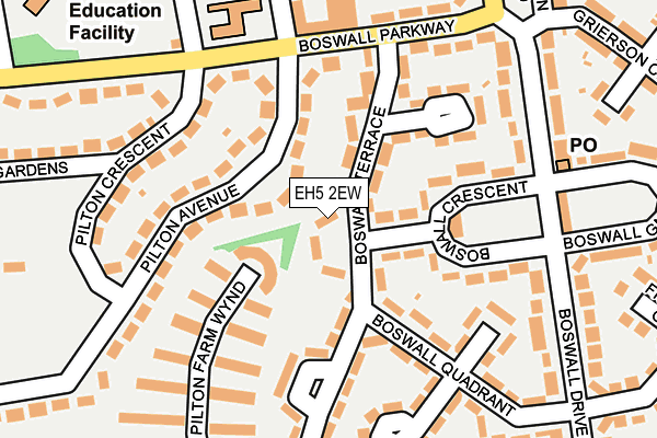EH5 2EW map - OS OpenMap – Local (Ordnance Survey)