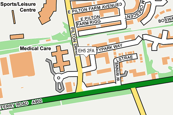EH5 2FA map - OS OpenMap – Local (Ordnance Survey)