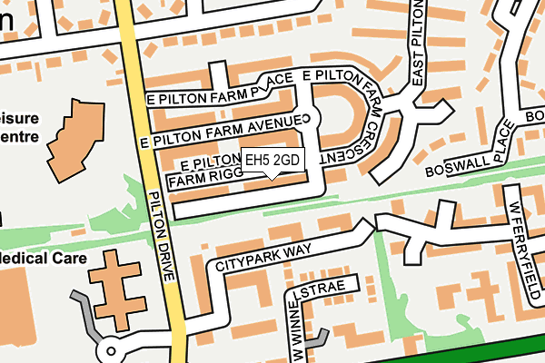 EH5 2GD map - OS OpenMap – Local (Ordnance Survey)