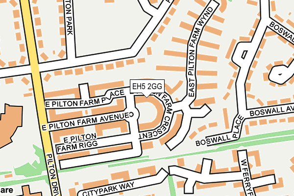 EH5 2GG map - OS OpenMap – Local (Ordnance Survey)