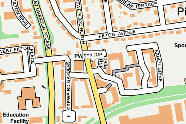 EH5 2GP map - OS OpenMap – Local (Ordnance Survey)