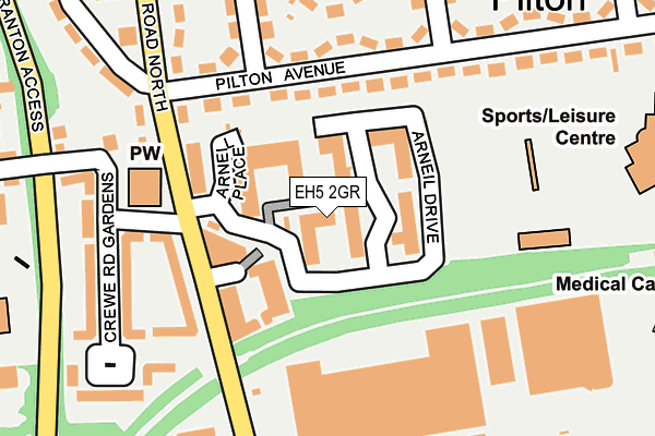 EH5 2GR map - OS OpenMap – Local (Ordnance Survey)