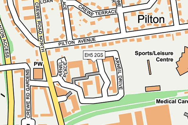 EH5 2GS map - OS OpenMap – Local (Ordnance Survey)