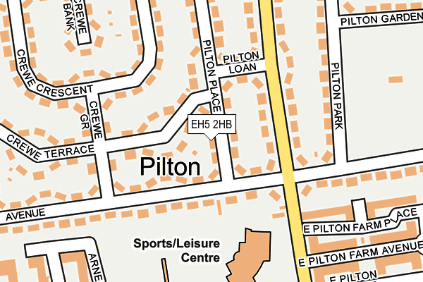 EH5 2HB map - OS OpenMap – Local (Ordnance Survey)