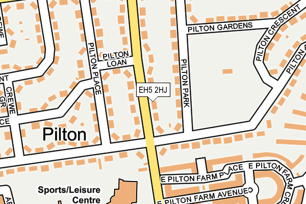 EH5 2HJ map - OS OpenMap – Local (Ordnance Survey)