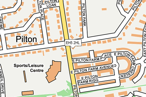 EH5 2HL map - OS OpenMap – Local (Ordnance Survey)