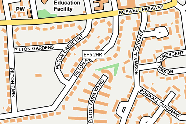 EH5 2HR map - OS OpenMap – Local (Ordnance Survey)