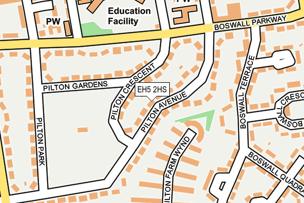 EH5 2HS map - OS OpenMap – Local (Ordnance Survey)