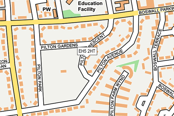 EH5 2HT map - OS OpenMap – Local (Ordnance Survey)