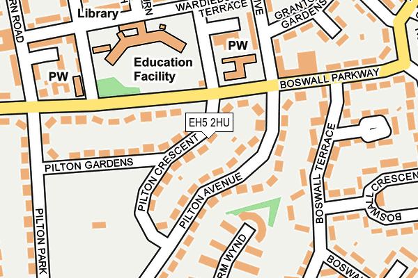 EH5 2HU map - OS OpenMap – Local (Ordnance Survey)