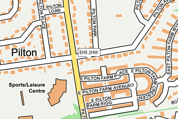 EH5 2HW map - OS OpenMap – Local (Ordnance Survey)