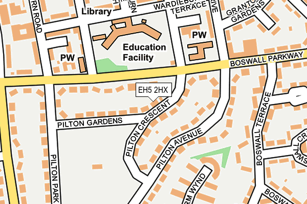 EH5 2HX map - OS OpenMap – Local (Ordnance Survey)